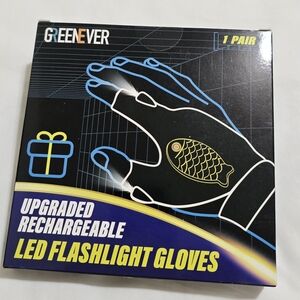 LED Rechargable flashlight gloves Greenever Upgraded